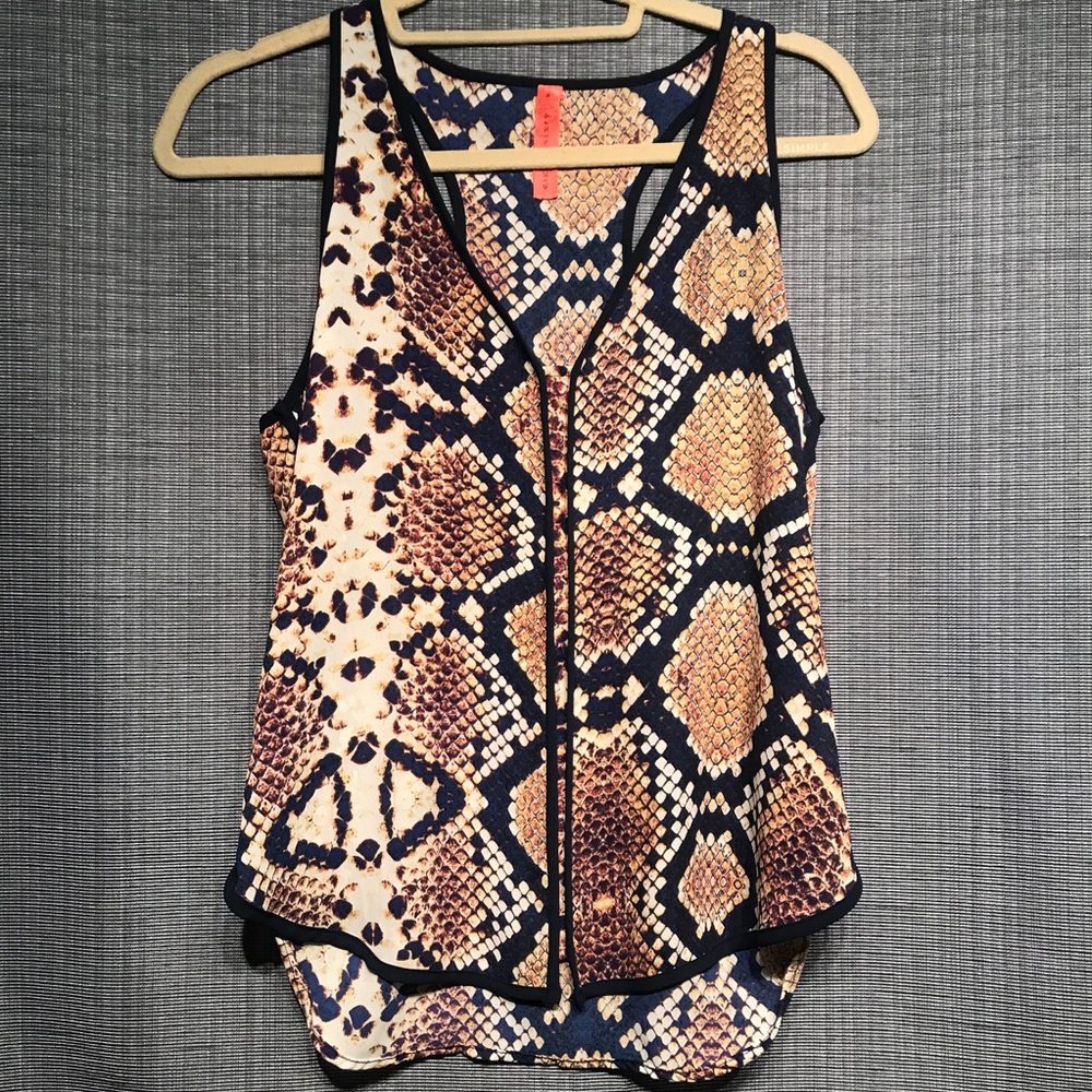 Cool Snake Skin Print Blouse